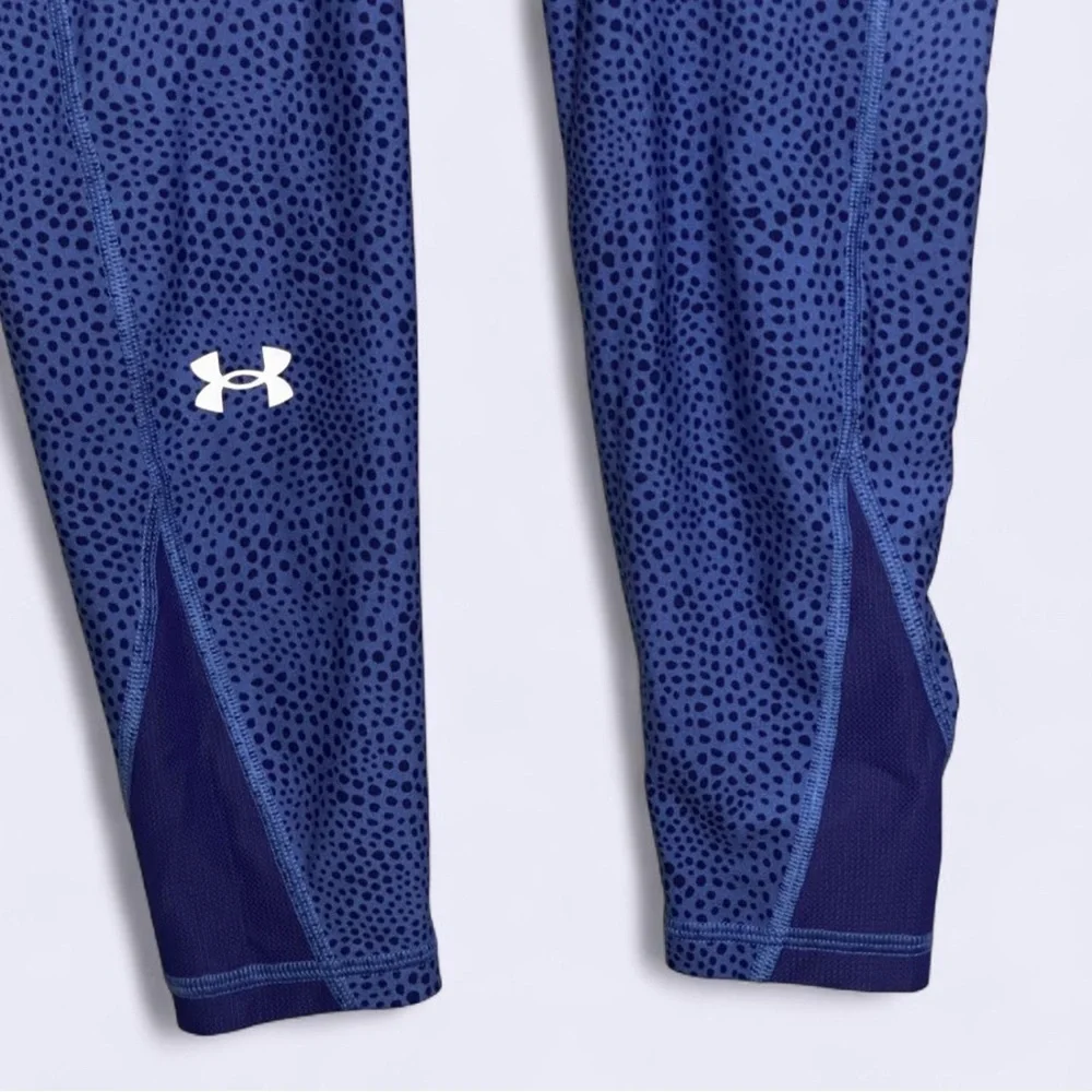 Under Armour Girls Navy‎ Blue Speckled Compression Ankle Crop Leggings Youth Med